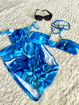Picture of Blue Wave Floss Print Bikini Skirt