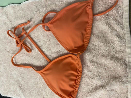 Picture of Orange Triangle Bikini Top